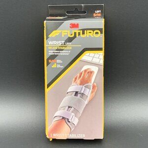 3M Futuro Wrist Brace Deluxe Stabilizer S/M Left Firm Support Compression Gray